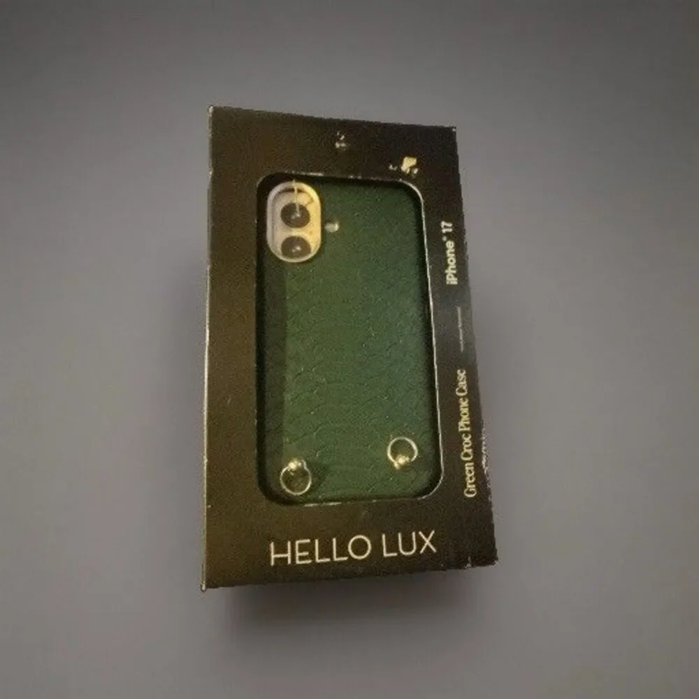 Hello Lux Green Faux Leather Croc Hard Case iPhone 11 Dual Layer Drop Protect